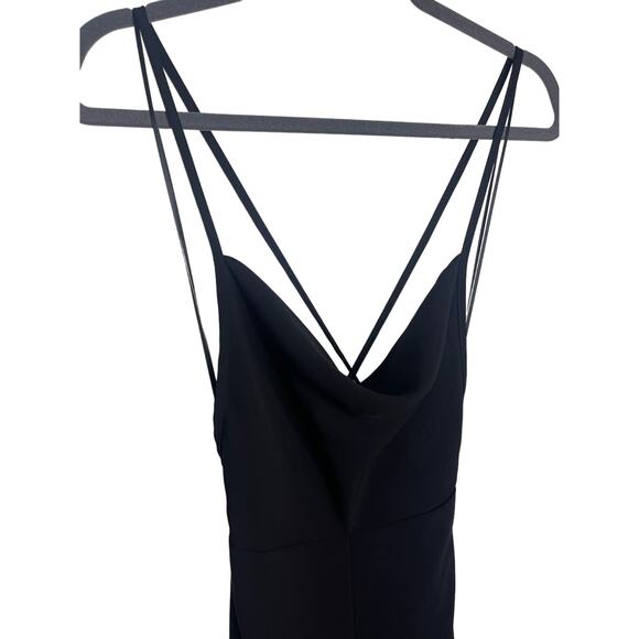 Amanda Uprichard Janet Jumpsuit Overall with Tie Back Black Solid Size XS - Picture 9 of 13